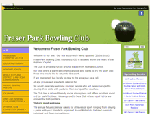 Tablet Screenshot of fraserparkbowlingclub.org.uk